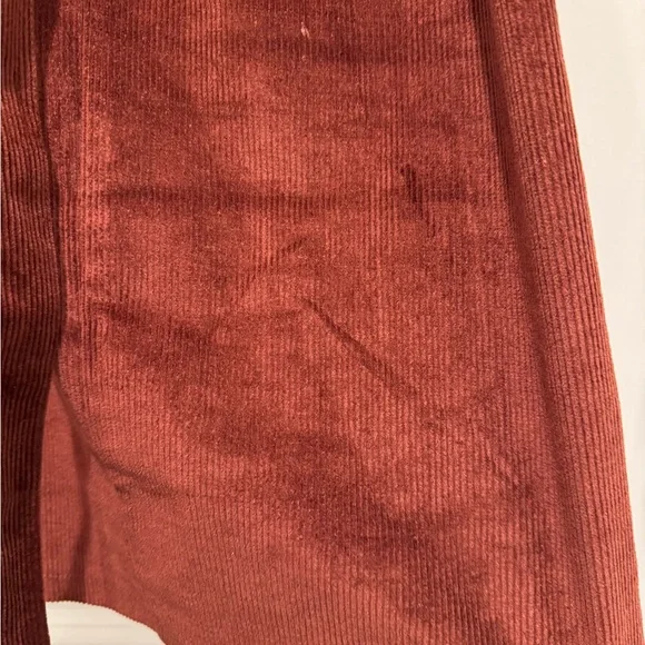 BROWN CORDUROY MINI DRESS WITH ZIPPER AND BELT - Picture 5 of 5